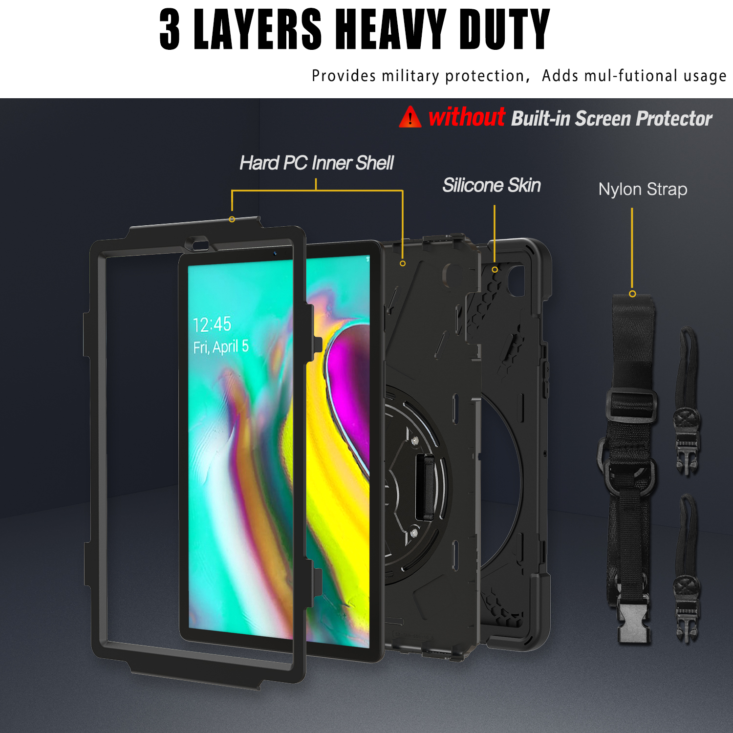 Rotating Hybrid Case For Samsu - Cheap Tablet Accessories ulasan dan harga