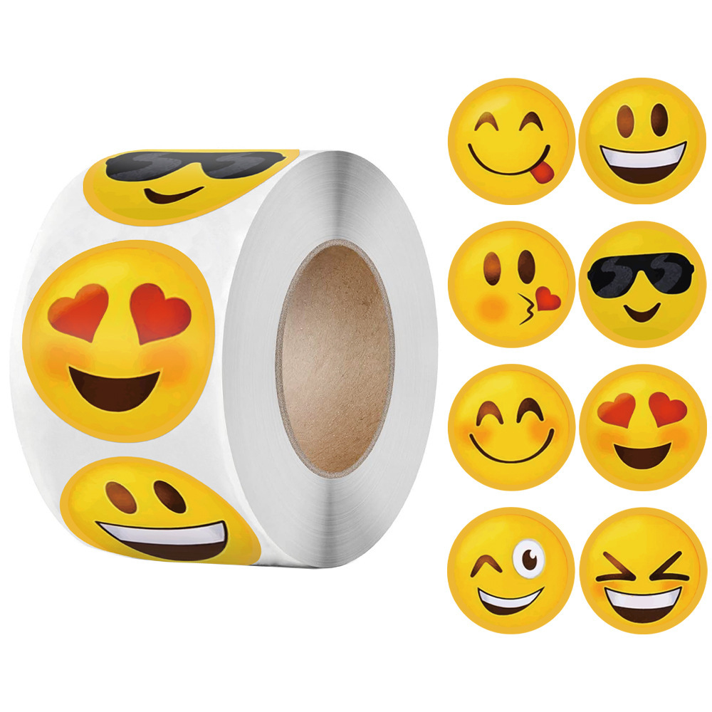 500Pcs Per Roll Cute Funny Smi - Tablet Accessories For Kids ulasan dan harga