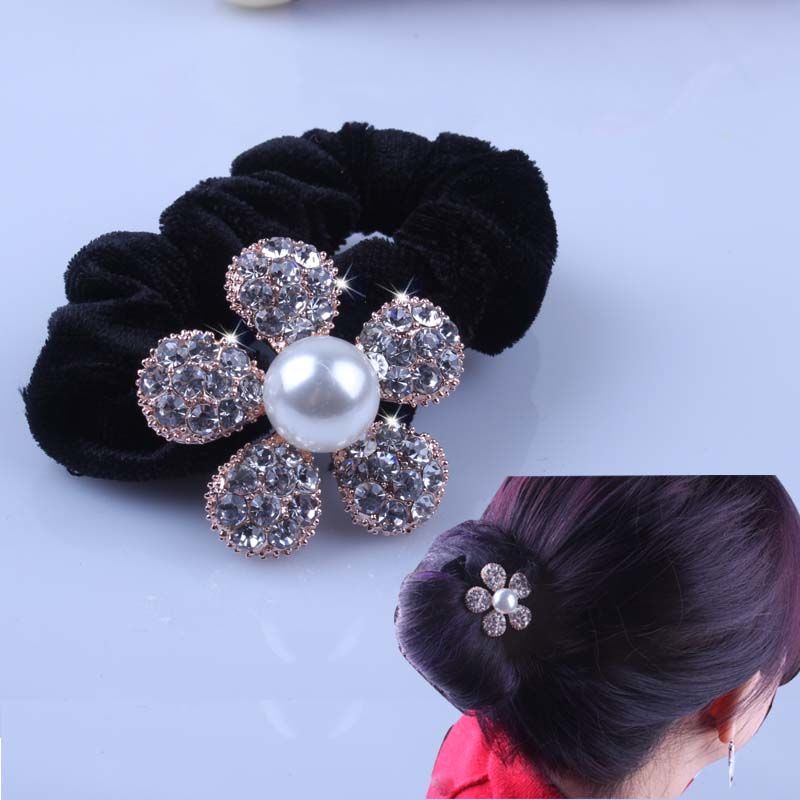 1 PC Black Velvet Scrunchies P - Tablet Accessories For Girls ulasan dan harga