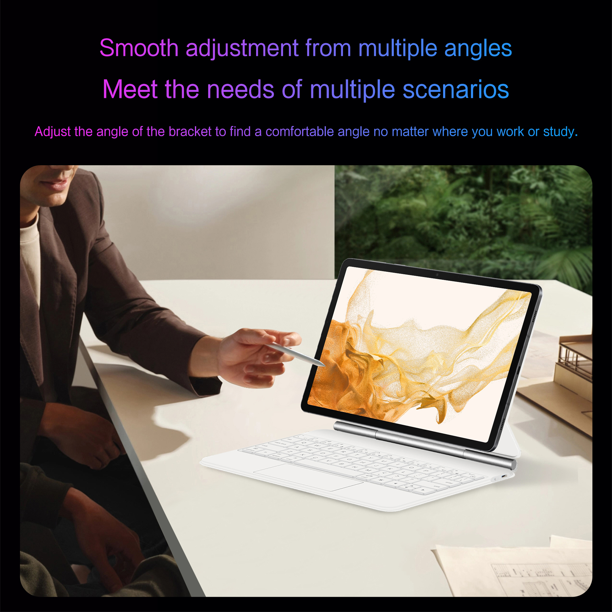 LFOIQN Magic Keyboard for Sams - Tablet S9 Fe Accessories ulasan dan harga