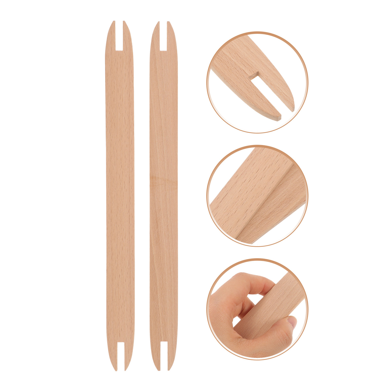 2Pcs Wooden Knitting Shuttles  - Tablet Weaving Accessories ulasan dan harga